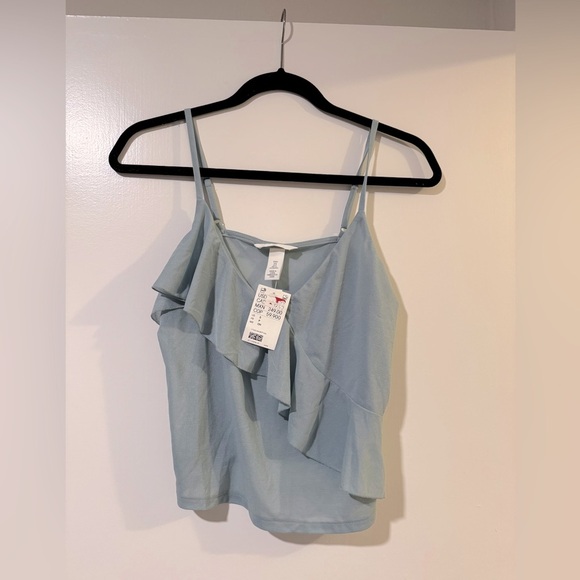 NWT H&M Soft Blue Ruffled Camisole size small - Picture 2 of 5